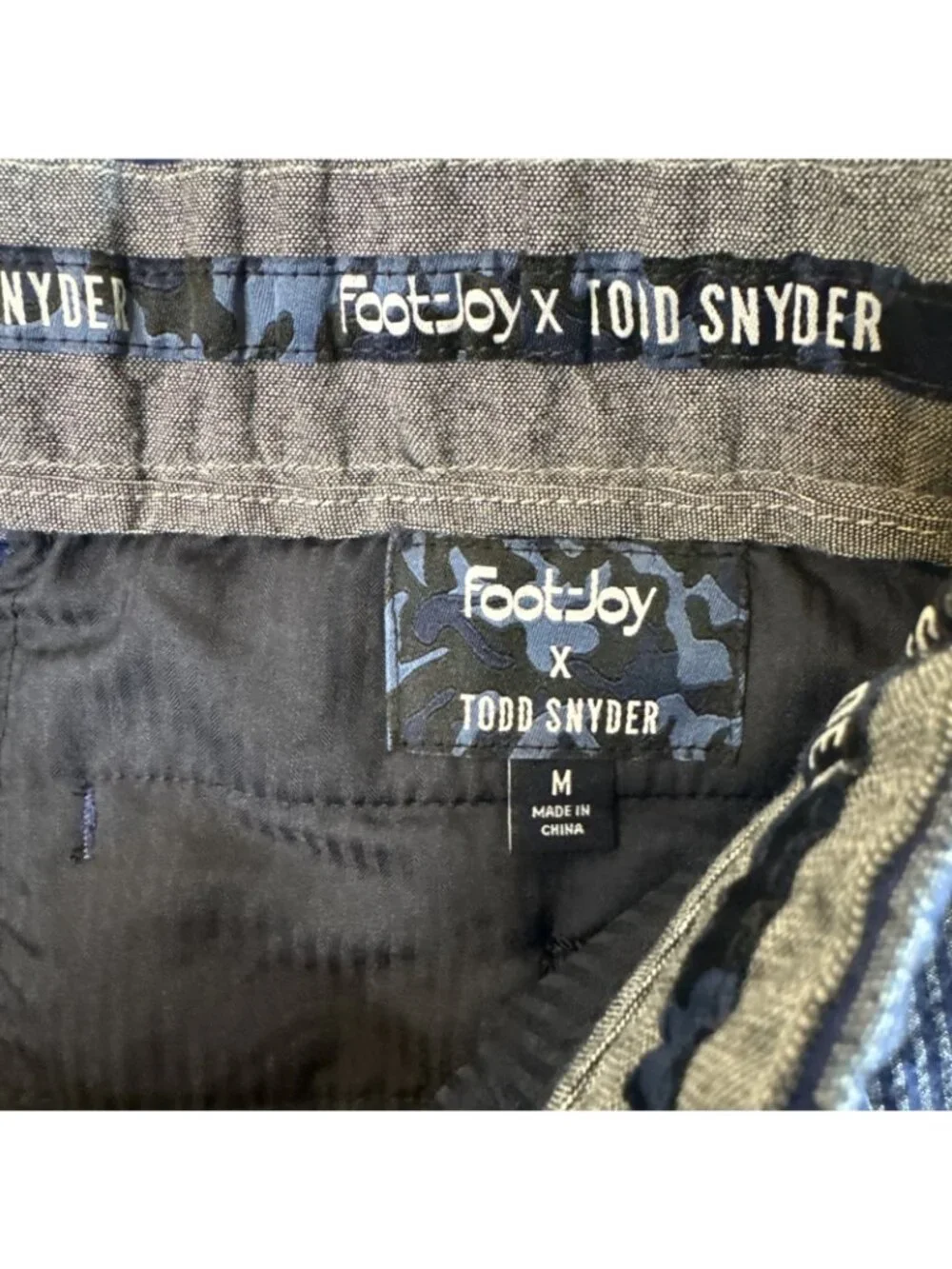 FootJoy FJ x Todd Snyder Stripe Seersucker Jogger Mens M Navy Drawstring